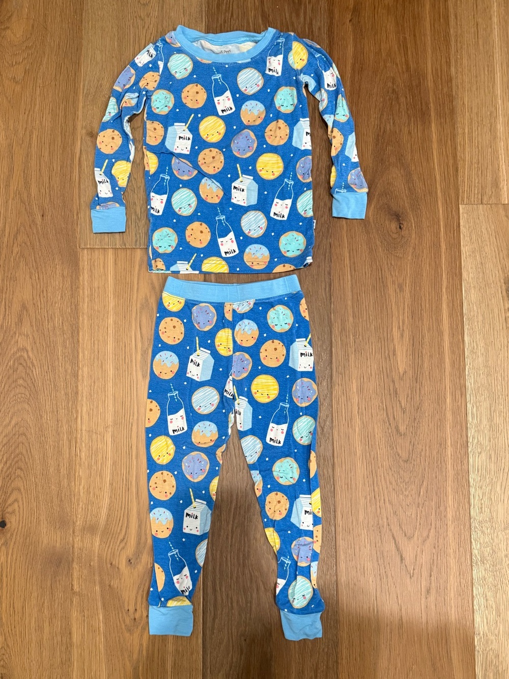 Little Sleepies Cookies and Milk Two Piece PJs in Blue